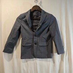 Chaps Boys Size 8 Regular Grey Blazer Suit Jacket Sport Coat